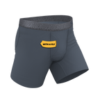 The Graphite | Tonal Grey Ball Hammock® Pouch Underwear With Fly - Shinesty