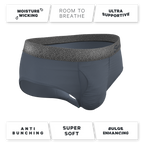 The Graphite | Tonal Grey Ball Hammock® Pouch Underwear Briefs - Shinesty