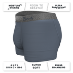 The Graphite | Tonal Grey Ball Hammock® Pouch Trunks Underwear - Shinesty