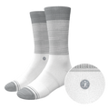 The Gray Matter | Tri Color Block Heel Hammock™ Crew Socks - Shinesty