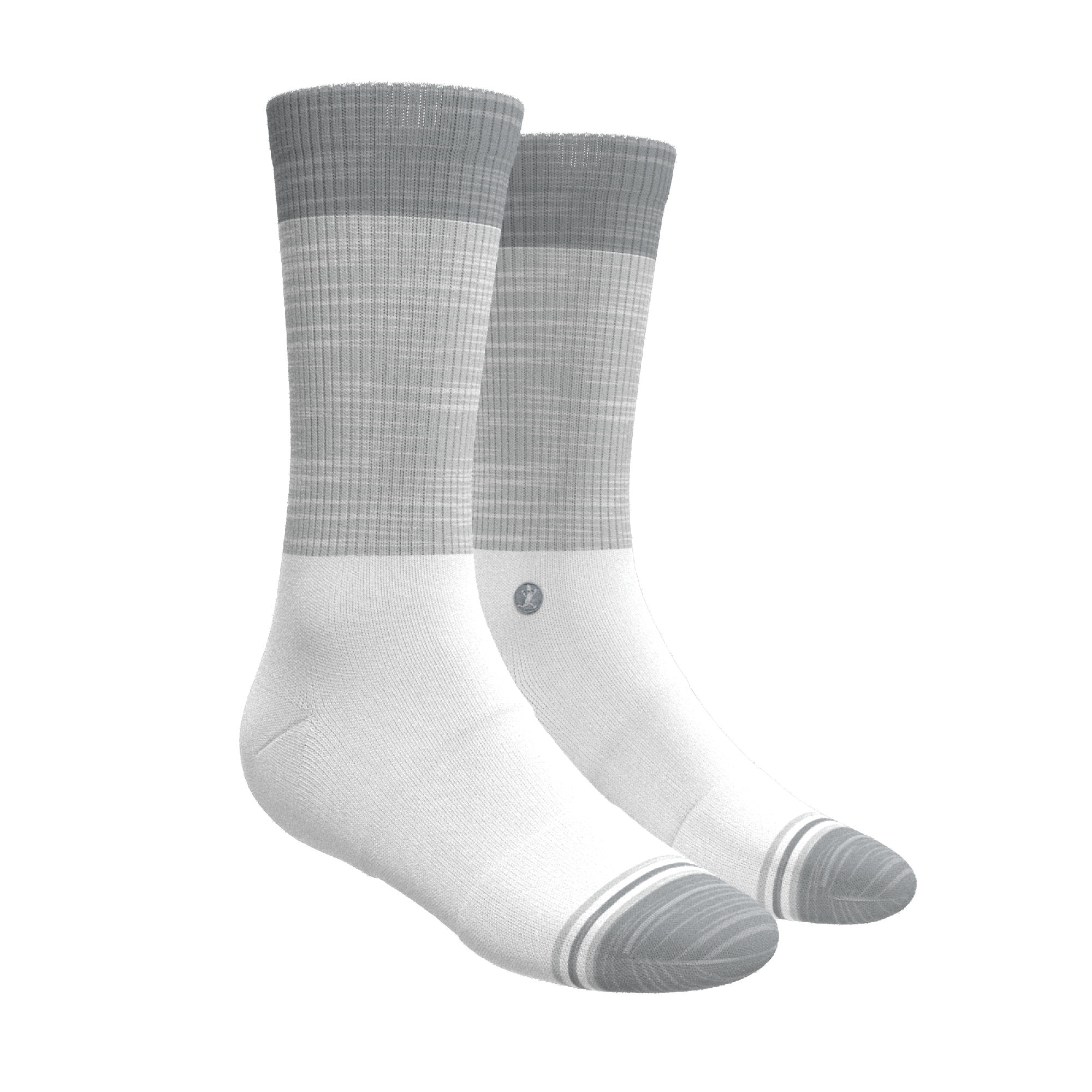 The Gray Matter | Tri Color Block Heel Hammock™ Crew Socks - Shinesty