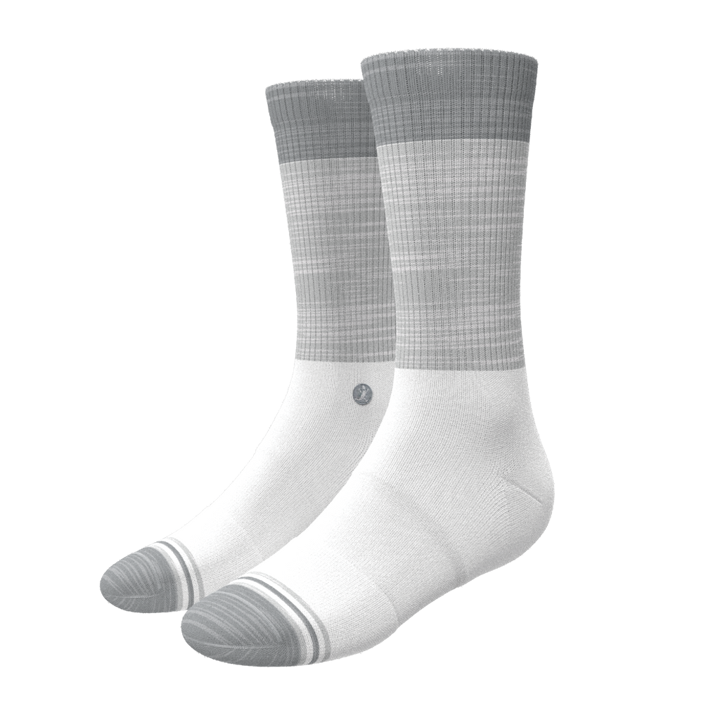 The Gray Matter | Tri Color Block Heel Hammock™ Crew Socks - Shinesty
