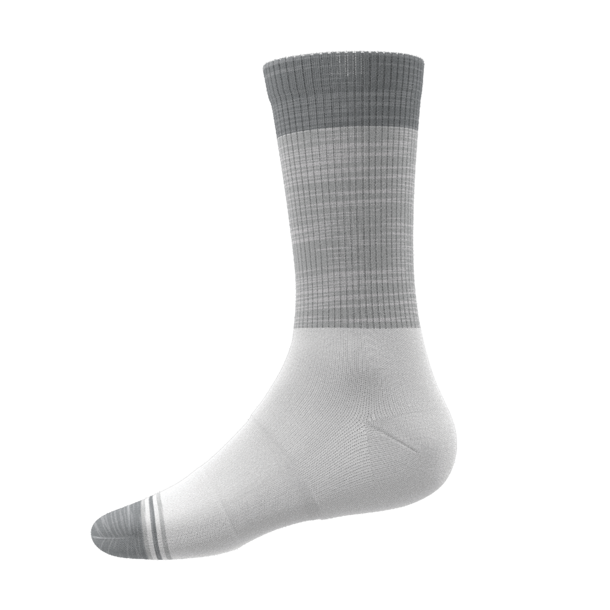 The Gray Matter | Tri Color Block Heel Hammock™ Crew Socks - Shinesty