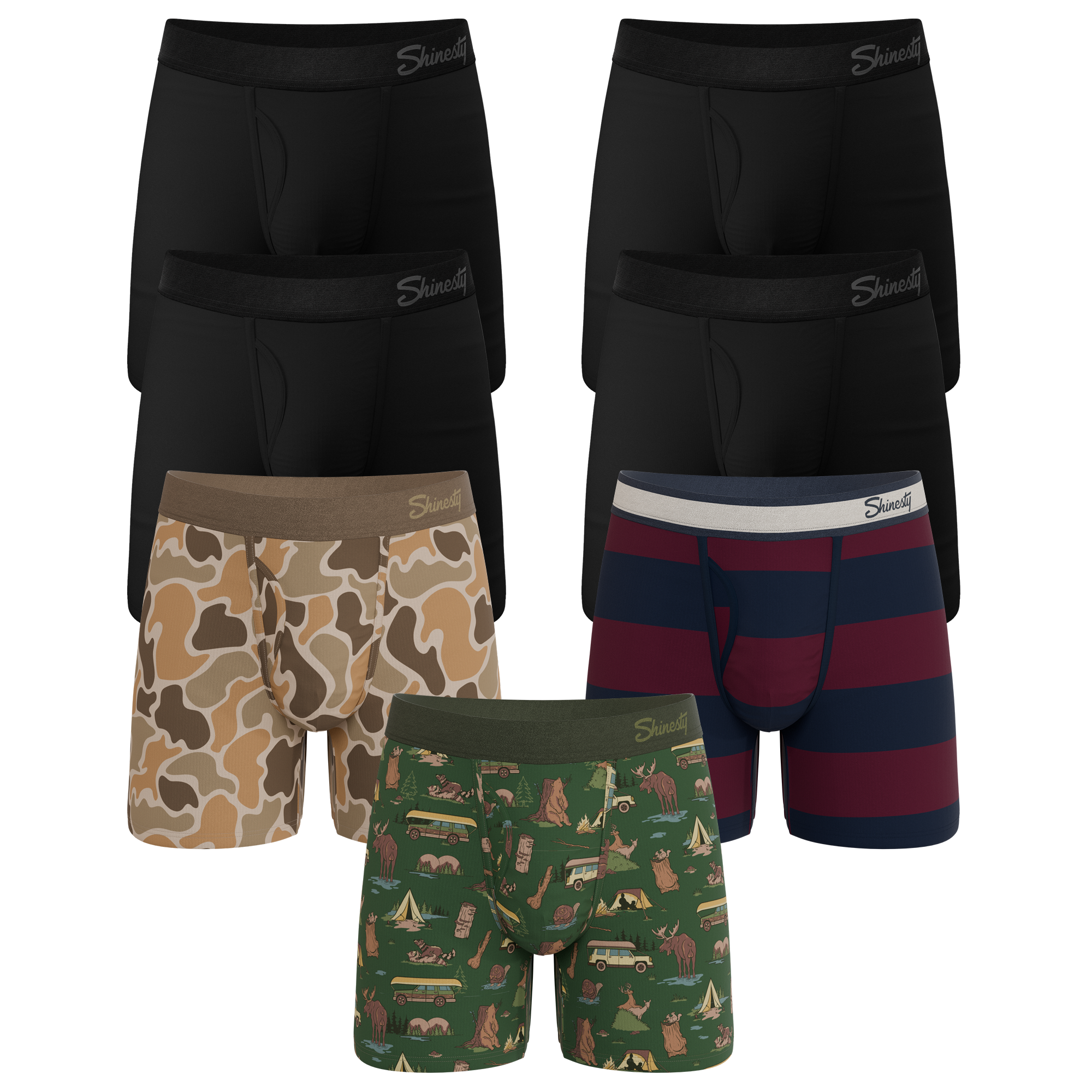 The Great Outdoors | Ball Hammock® Pouch Boxer Briefs with Fly 7 Pack - Shinesty