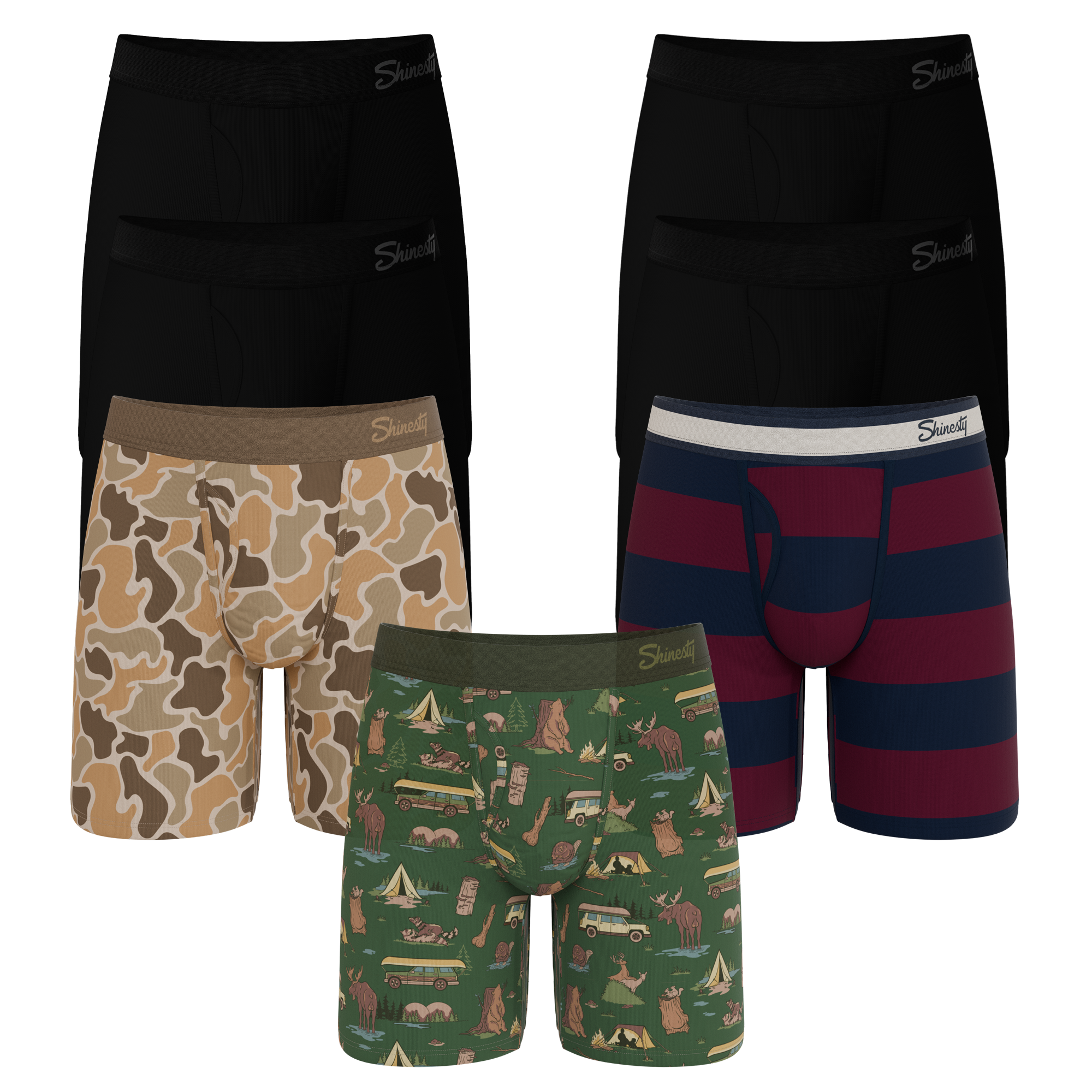 The Great Outdoors | Long Leg Ball Hammock® Pouch Underwear With Fly 7 Pack - Shinesty