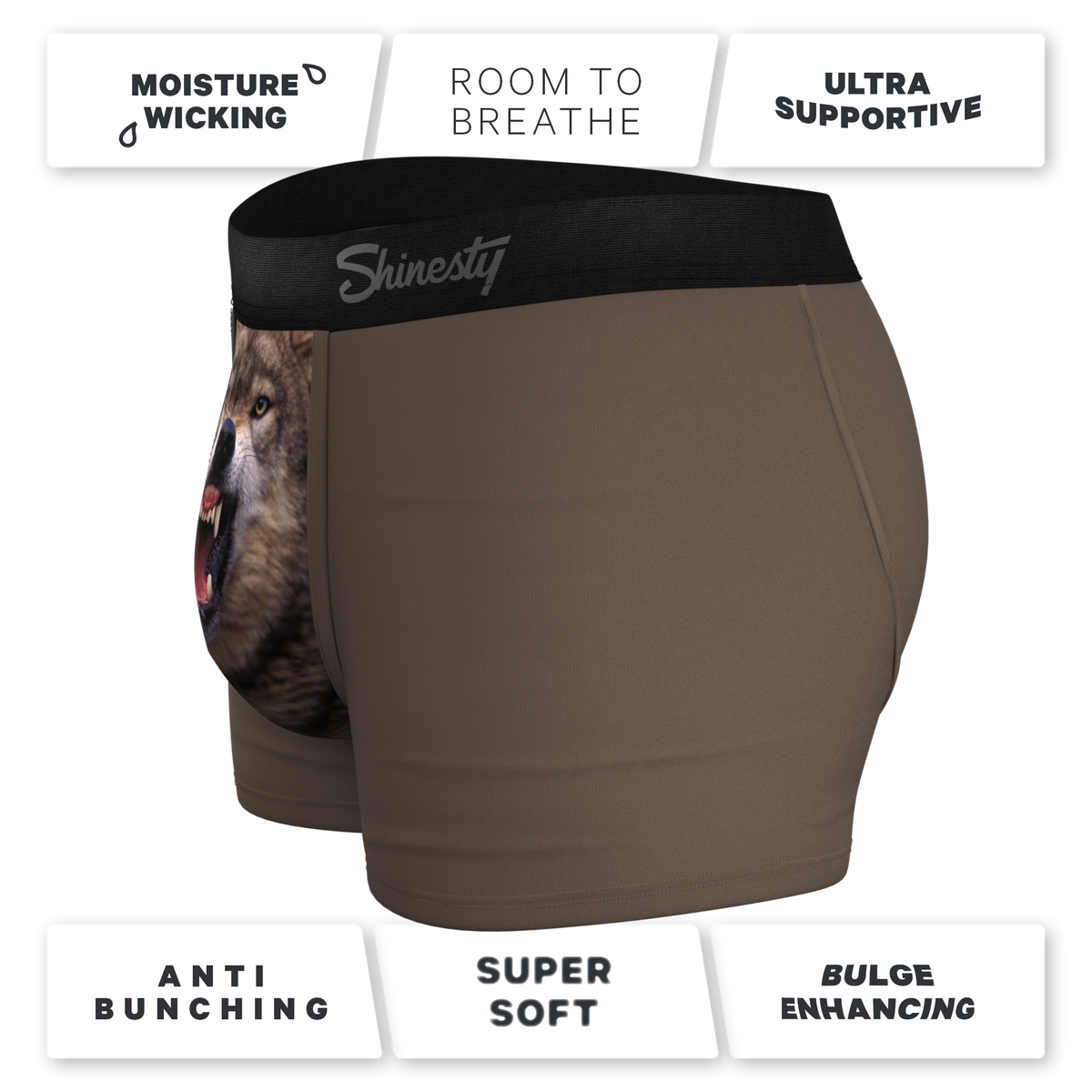 The Grey's Growl | Wolf Ball Hammock® Pouch Trunks Underwear - Shinesty