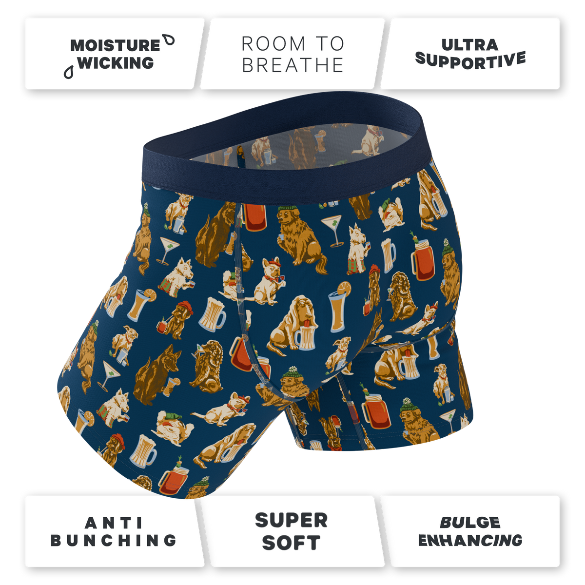The Hair Of The Dog | Dogs & Drinks Ball Hammock® Pouch Underwear - Shinesty