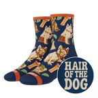 The Hair Of The Dog | Dogs & Drinks Heel Hammock™ Quarter Crew Socks - Shinesty
