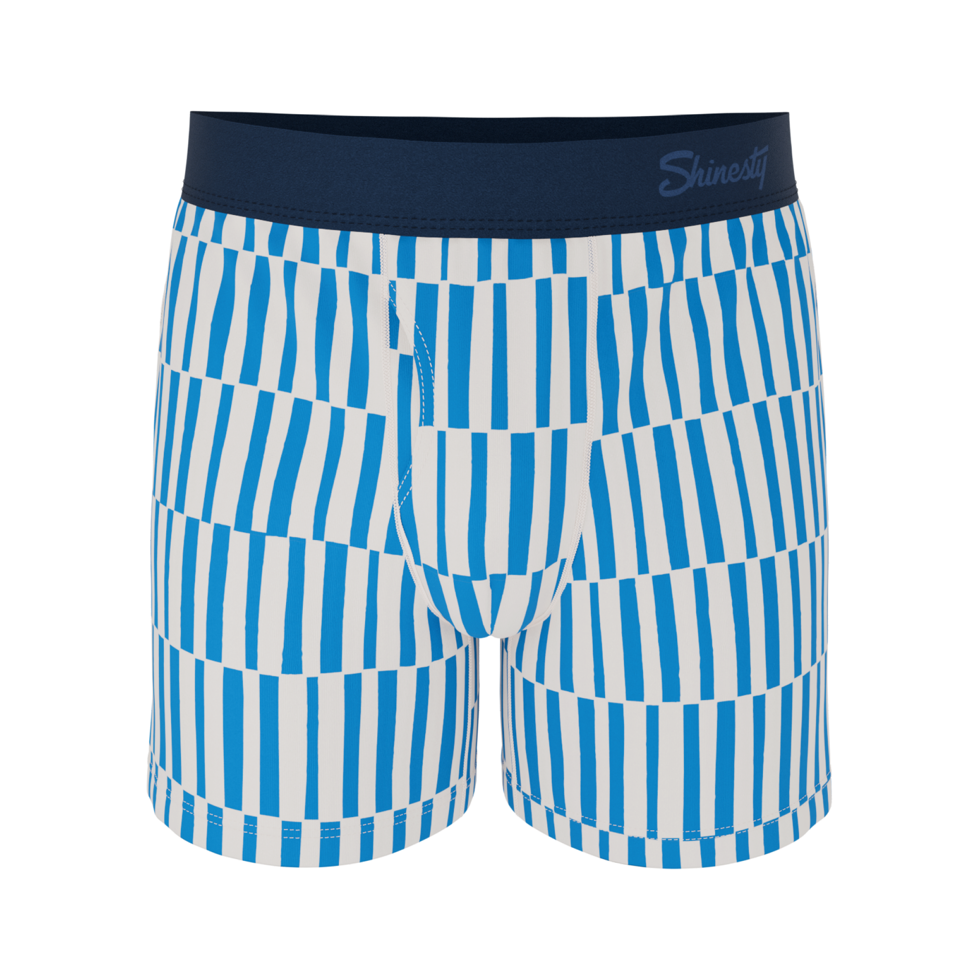 The Hamptons | Blue Mosaic Stripe Boxers - Shinesty