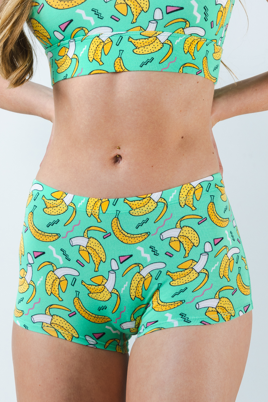 The Health Class | Retro Banana Modal Boyshort Underwear - Shinesty