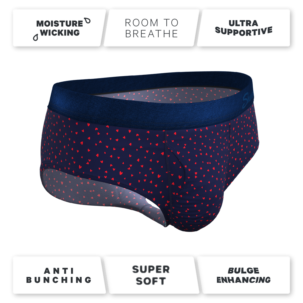 The Heartthrob | Tiny Hearts Valentines Day Ball Hammock® Pouch Underwear Briefs - Shinesty