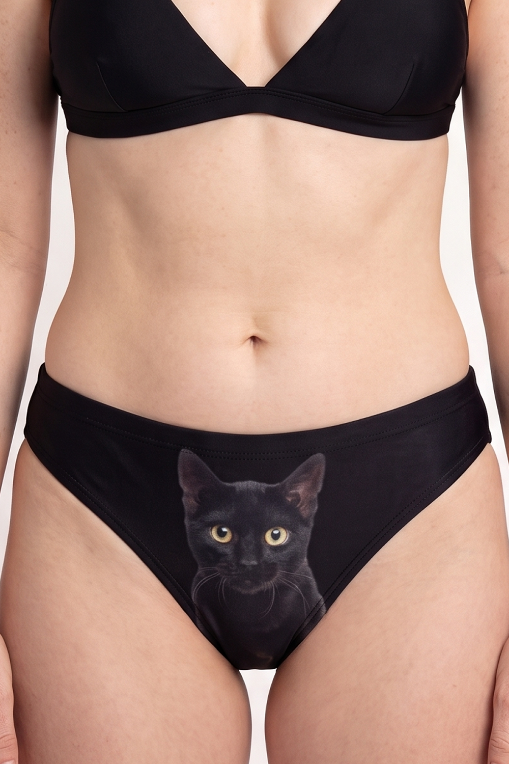 The Hex Appeal | Black Cat Modal Bikini Underwear - Shinesty