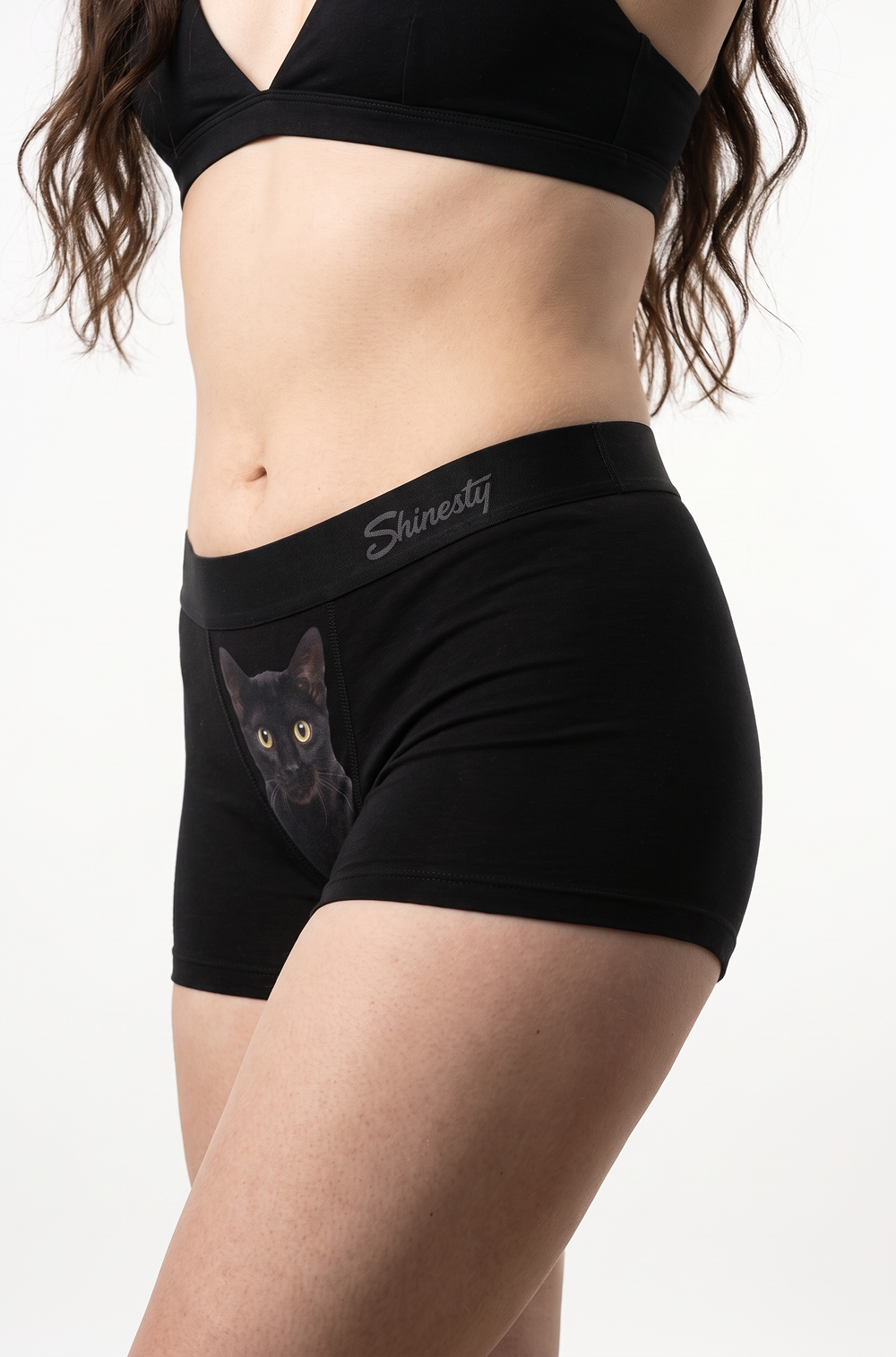 The Hex Appeal | Black Cat Women’s Boxers - Shinesty