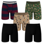 The Hide and Hunt | Long Leg Ball Hammock® Pouch Underwear With Fly 5 Pack - Shinesty