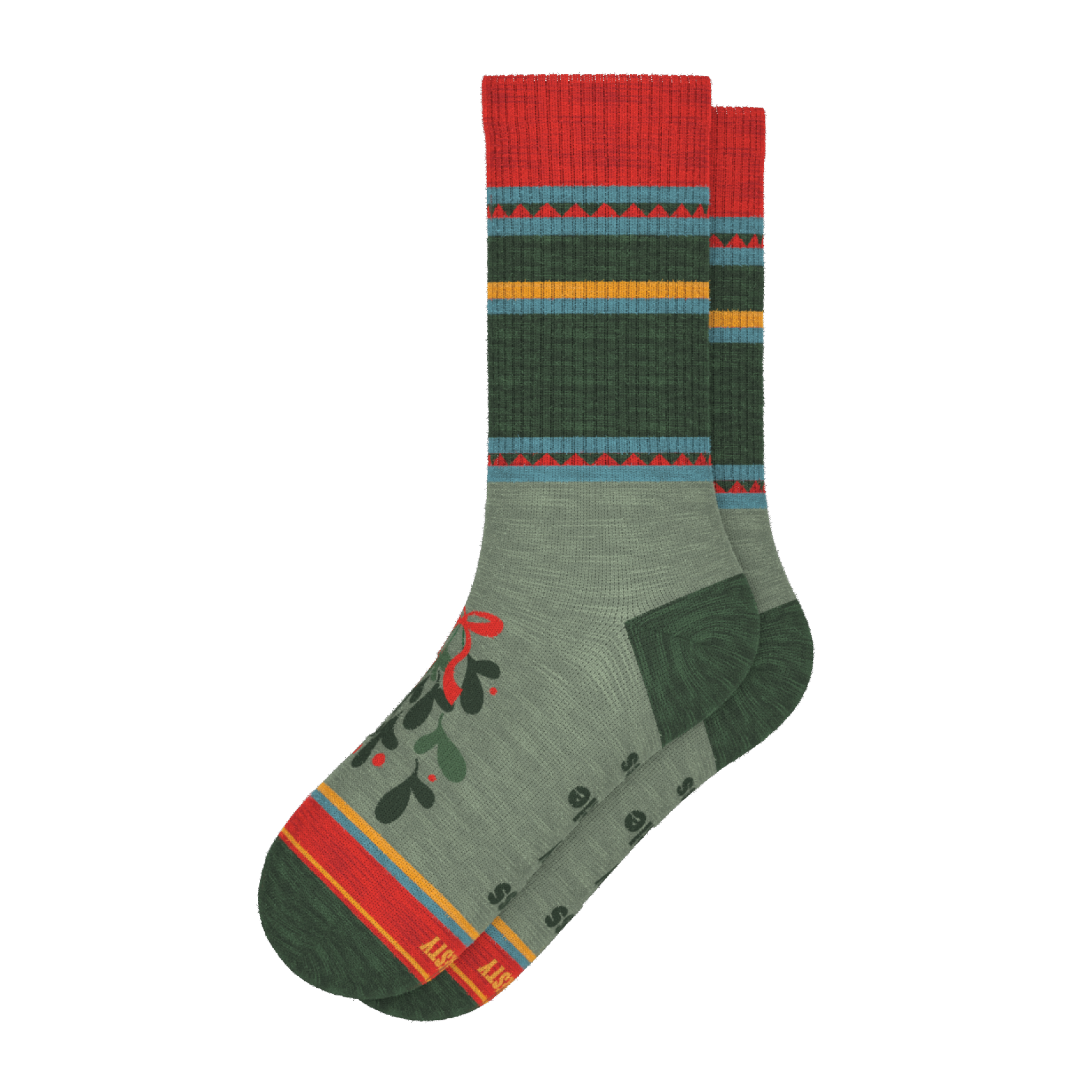 The Holiday Smooch | Western Holiday Heel Hammock™ Crew Socks - Shinesty