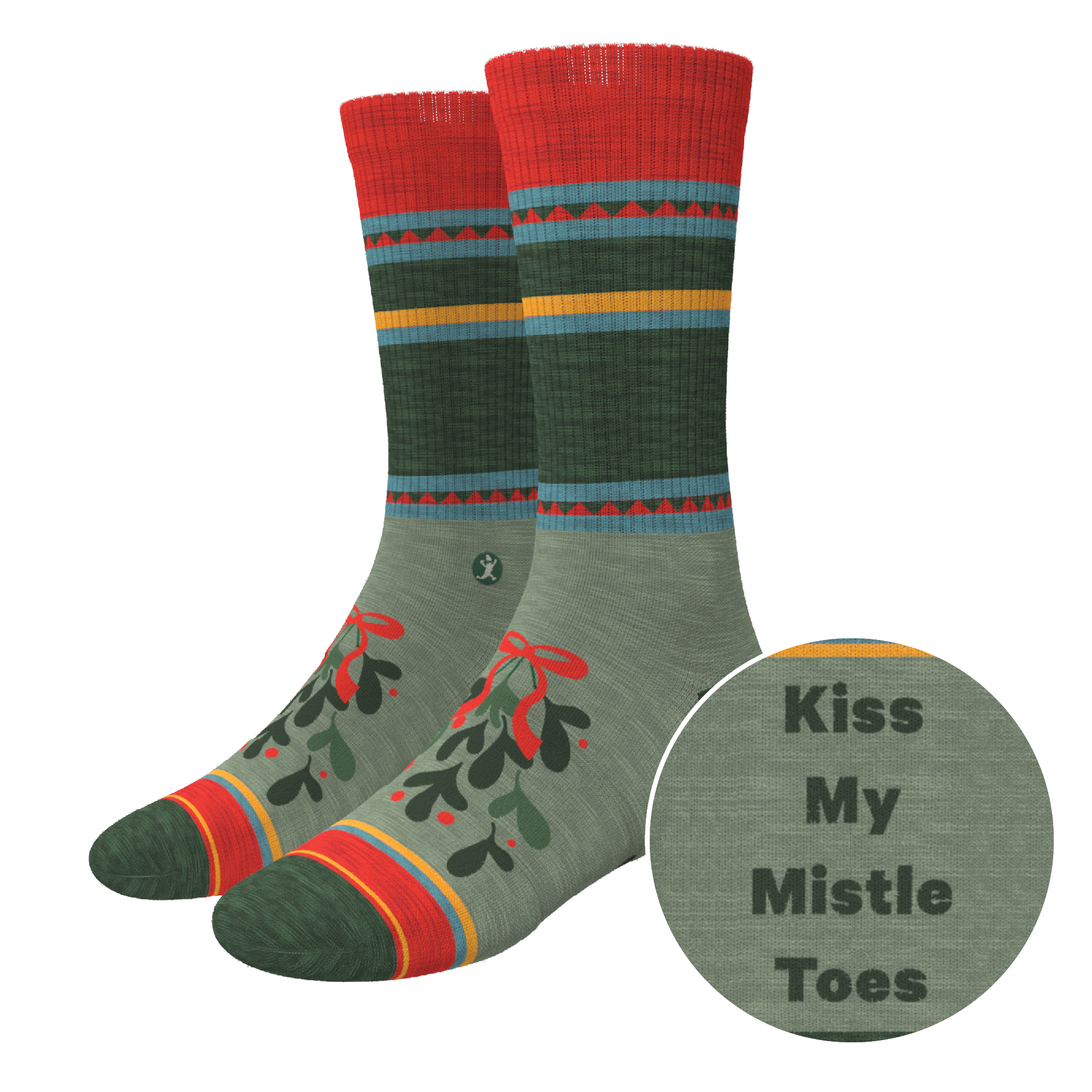 The Holiday Smooch | Western Holiday Heel Hammock™ Crew Socks - Shinesty