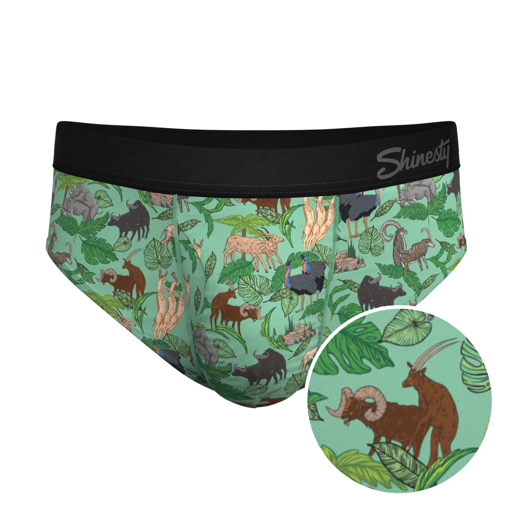The Hornography | Tropical Animals Ball Hammock® Pouch Underwear Briefs - Shinesty