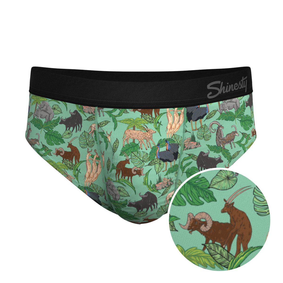 The Hornography | Tropical Animals Ball Hammock® Pouch Underwear Briefs - Shinesty