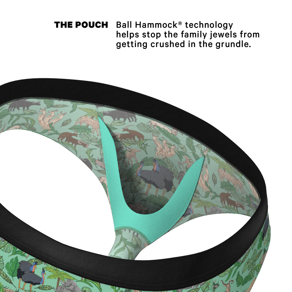 The Hornography | Tropical Animals Ball Hammock® Pouch Underwear Briefs - Shinesty