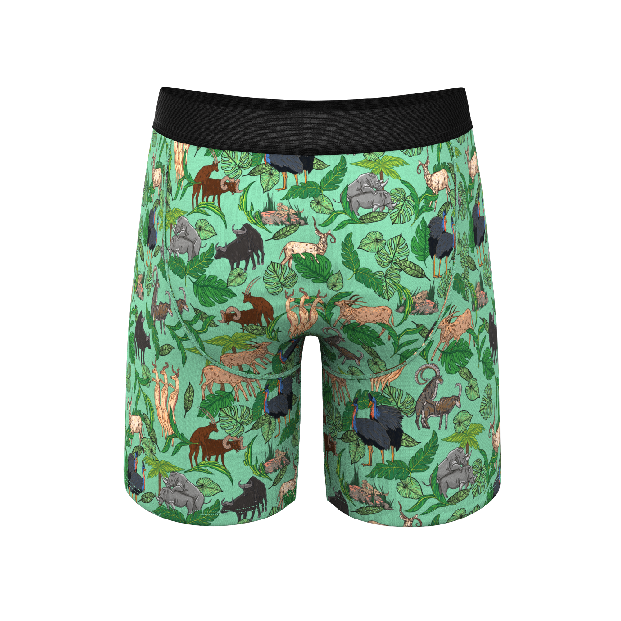 The Hornography | Tropical Animals Ball Hammock® Boxer - Long Leg - Shinesty