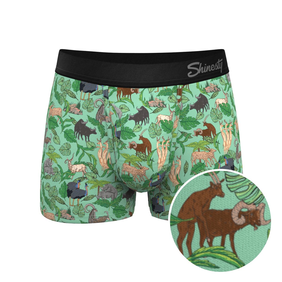 The Hornography | Tropical Animals Ball Hammock® Pouch Trunks Underwear - Shinesty