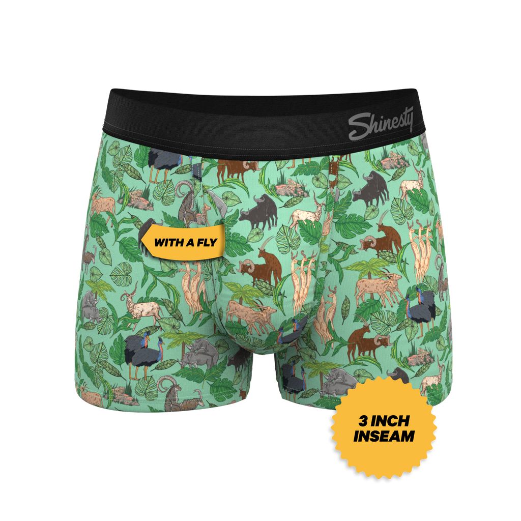 The Hornography | Tropical Animals Ball Hammock® Pouch Trunks Underwear - Shinesty