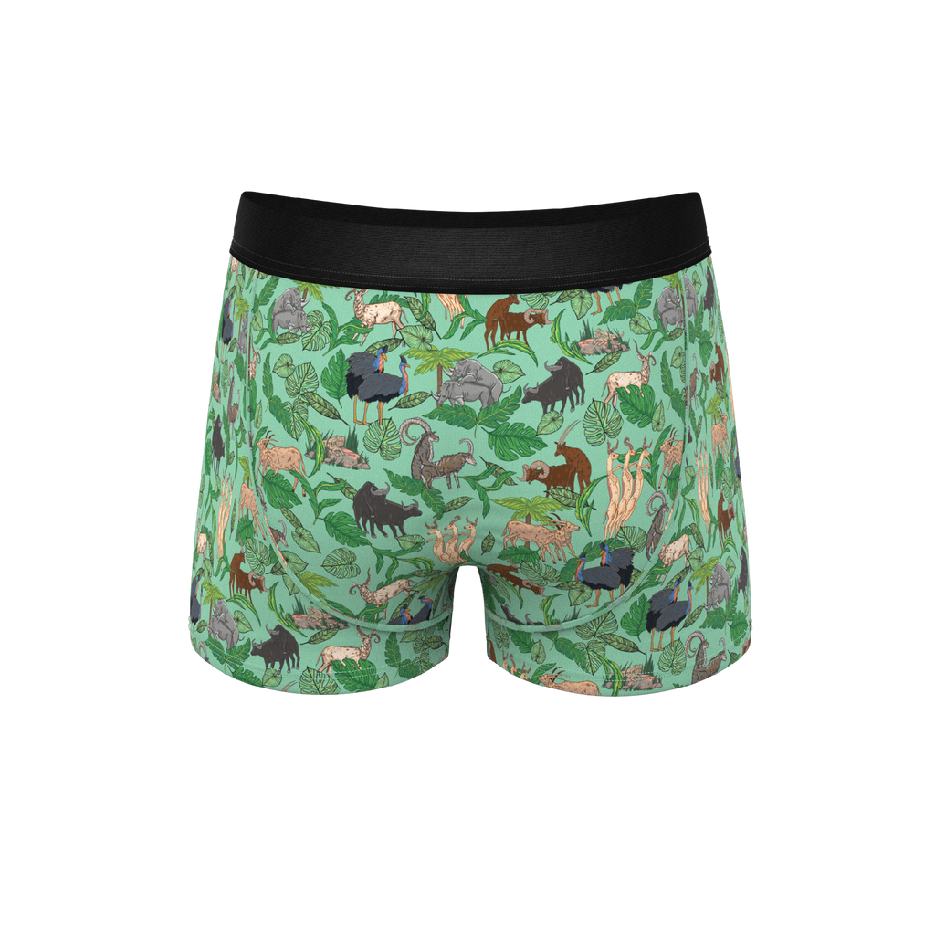 The Hornography | Tropical Animals Ball Hammock® Pouch Trunks Underwear - Shinesty