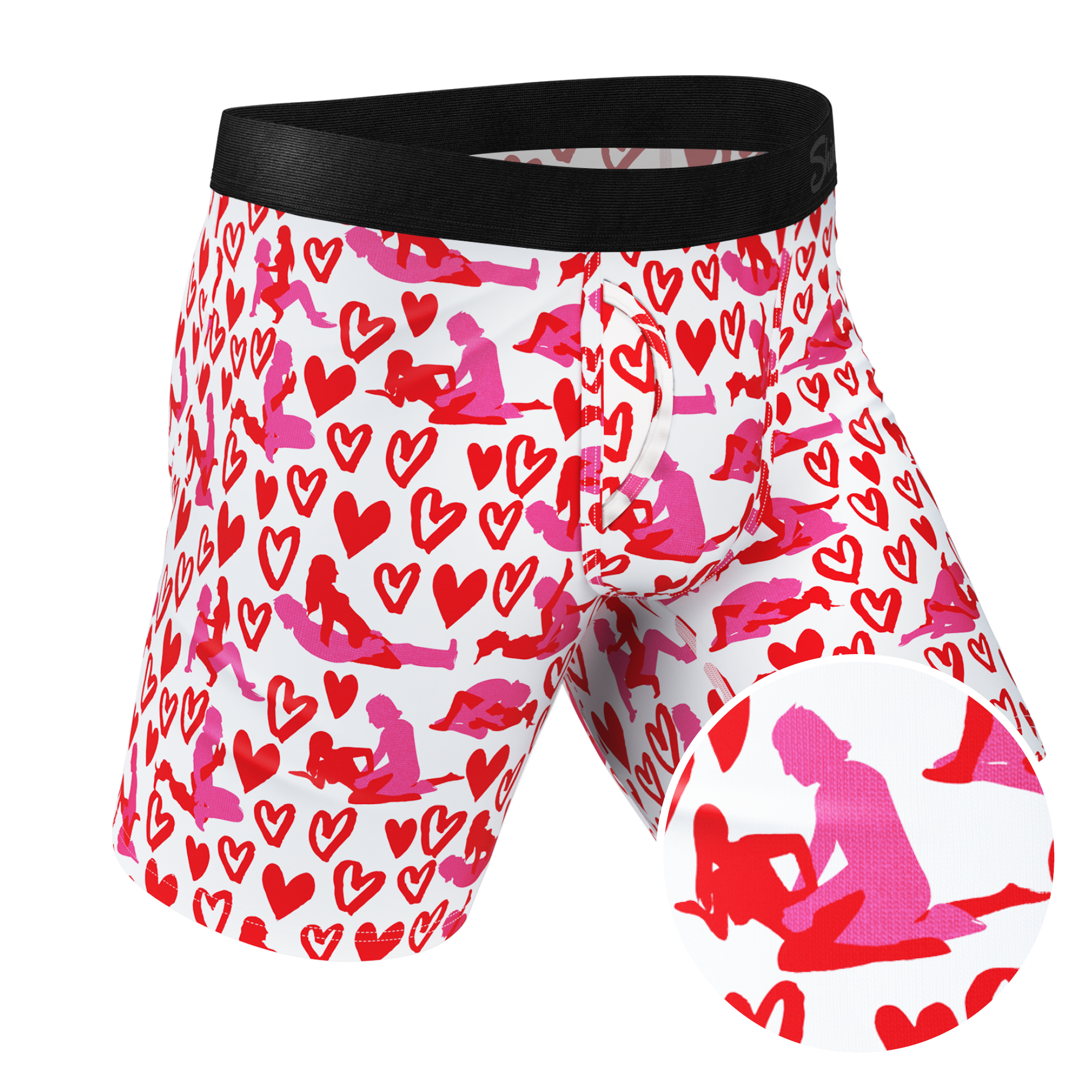 The Hot-Blooded Handbook | Valentines Ball Hammock® Boxer - Long Leg - Shinesty