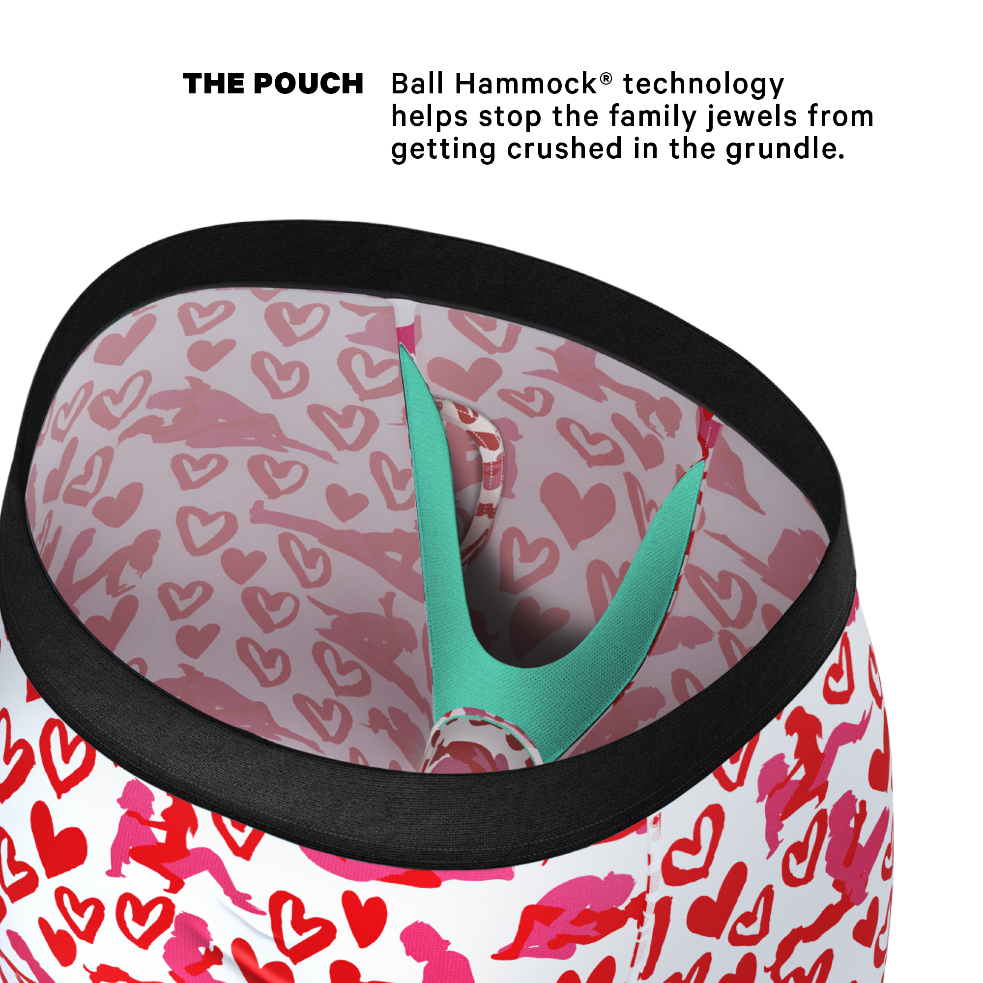 The Hot-Blooded Handbook | Valentines Ball Hammock® Boxer - Long Leg - Shinesty