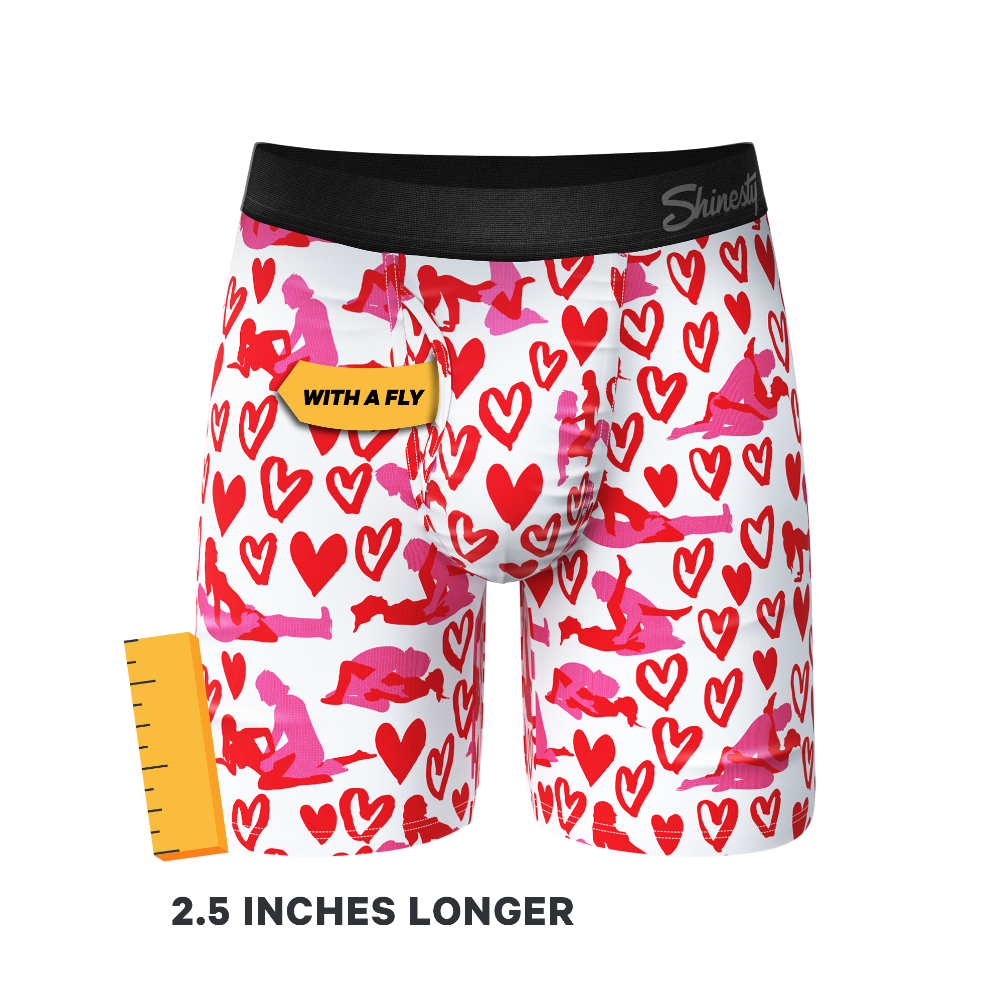 The Hot-Blooded Handbook | Valentines Ball Hammock® Boxer - Long Leg - Shinesty