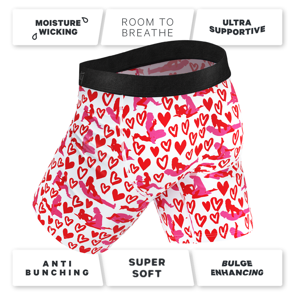 The Hot-Blooded Handbook | Valentines Ball Hammock® Boxer - Long Leg - Shinesty