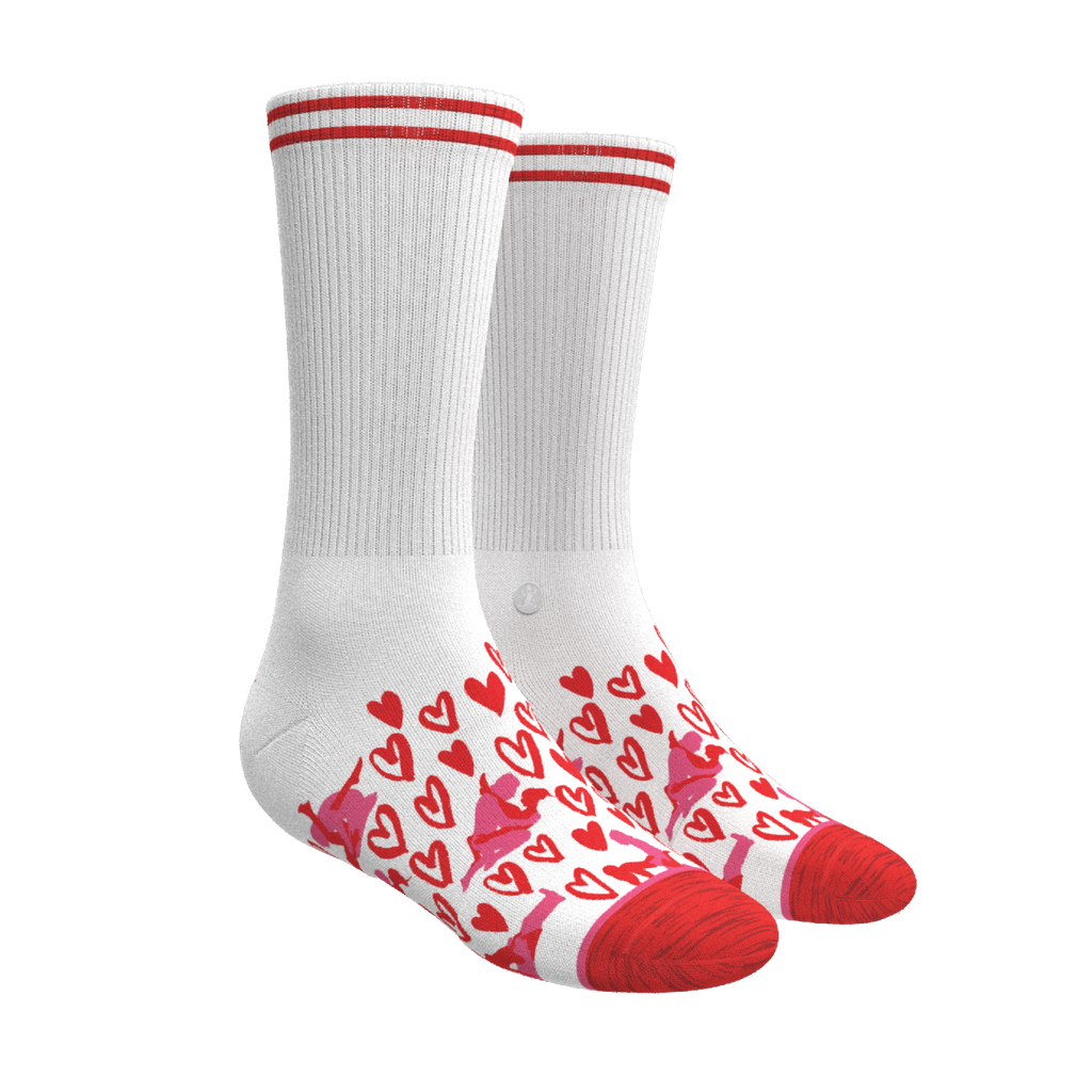 The Hot-Blooded Handbook | Valentine's Day Heel Hammock™ Crew Socks - Shinesty