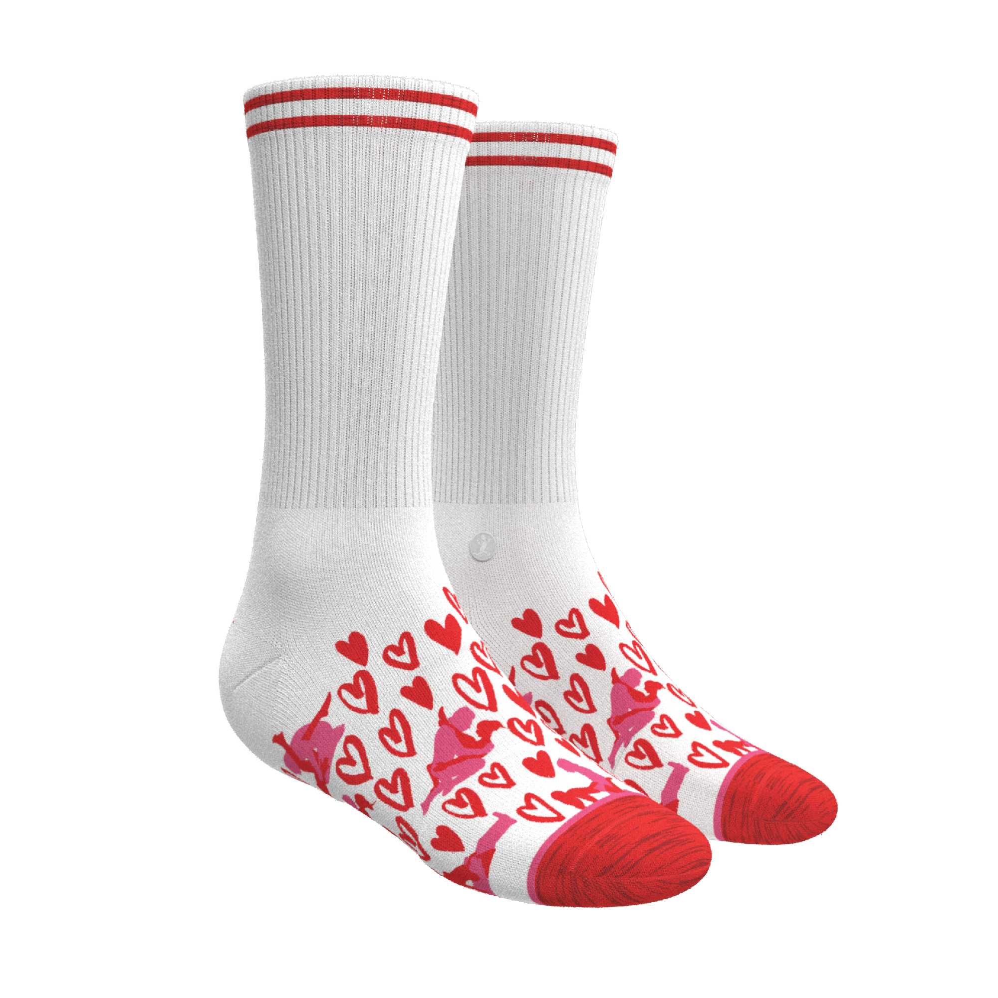 The Hot-Blooded Handbook | Valentine's Day Heel Hammock™ Crew Socks - Shinesty
