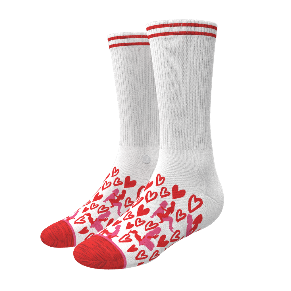 The Hot-Blooded Handbook | Valentine's Day Heel Hammock™ Crew Socks - Shinesty