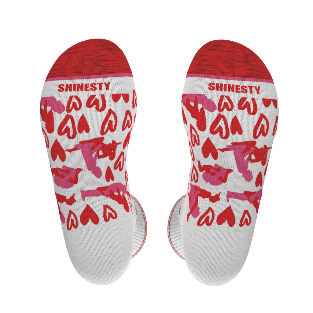 The Hot-Blooded Handbook | Valentine's Day Heel Hammock™ Crew Socks - Shinesty