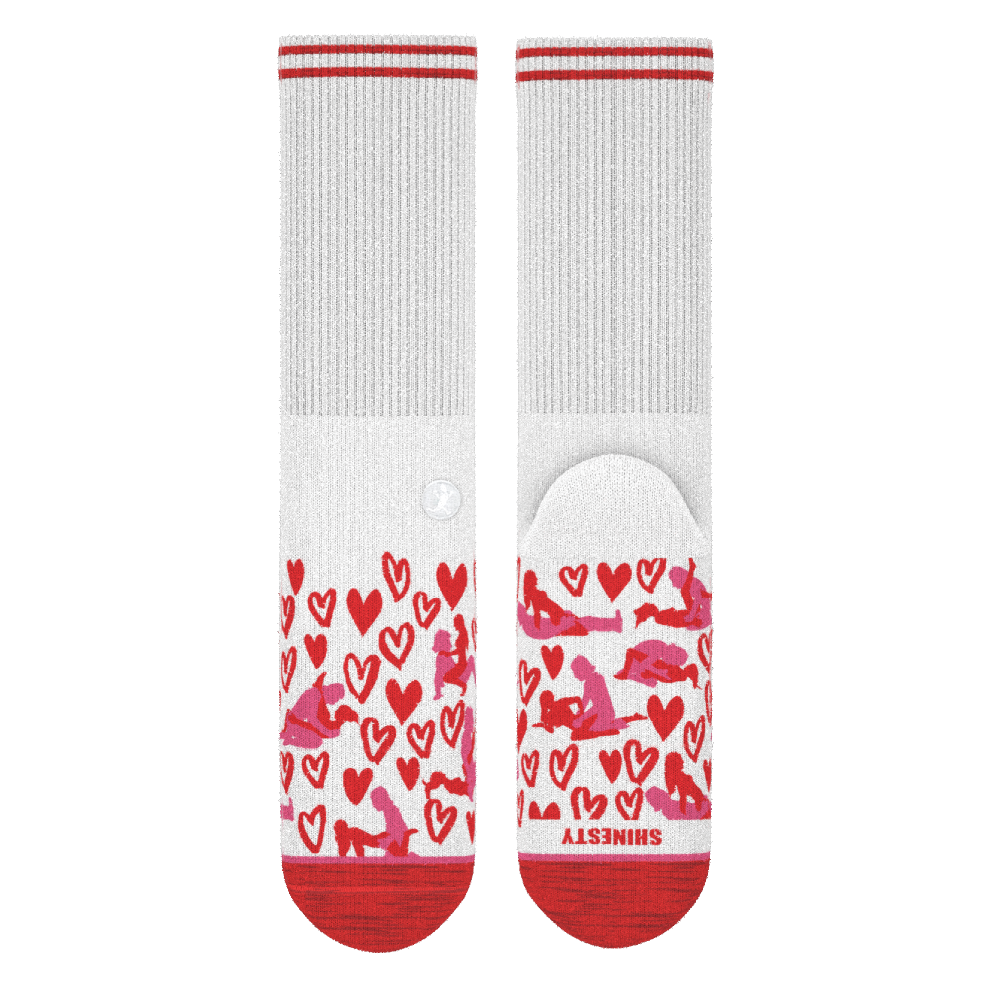 The Hot-Blooded Handbook | Valentine's Day Heel Hammock™ Crew Socks - Shinesty