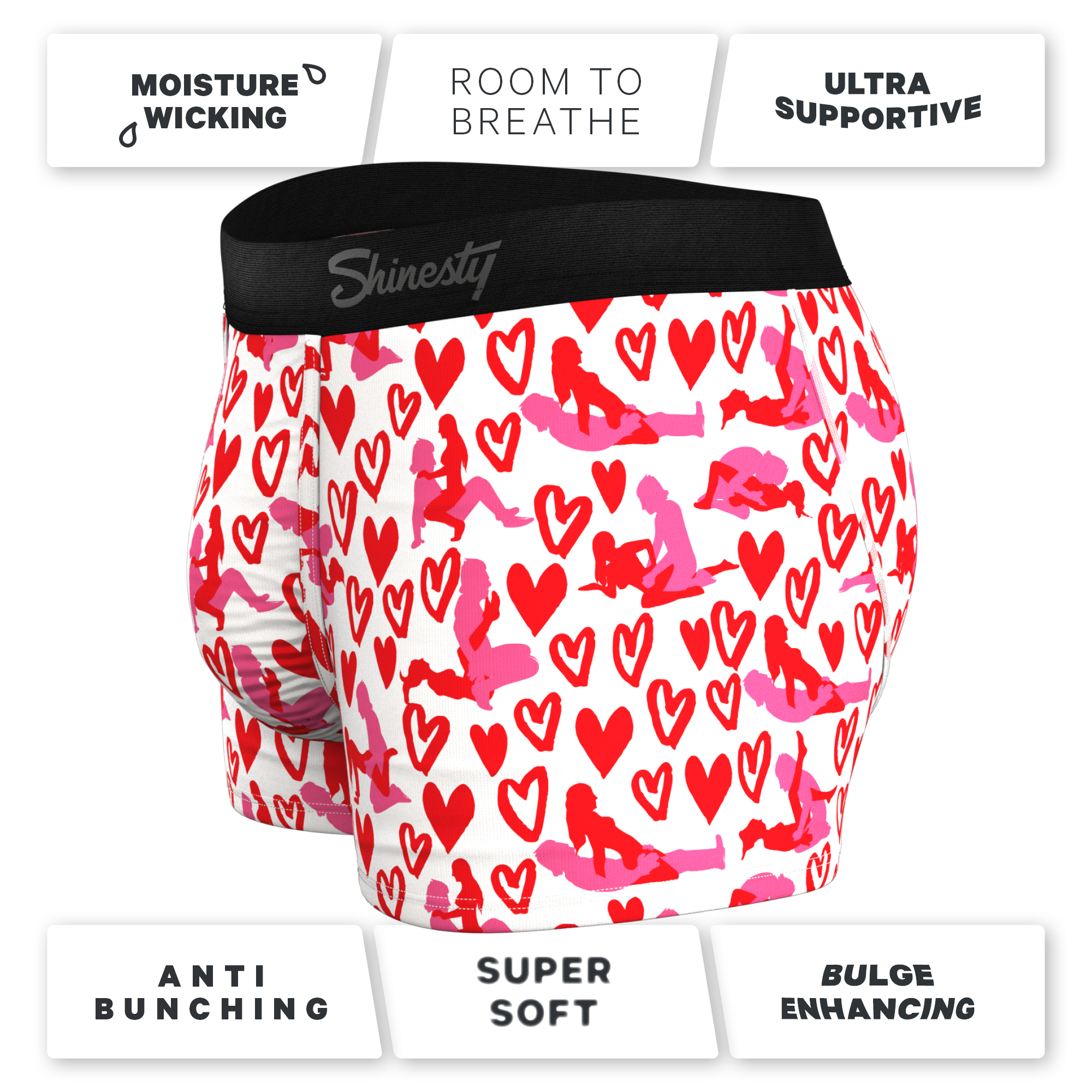 The Hot-Blooded Handbook | Valentines Ball Hammock® Pouch Trunks Underwear - Shinesty