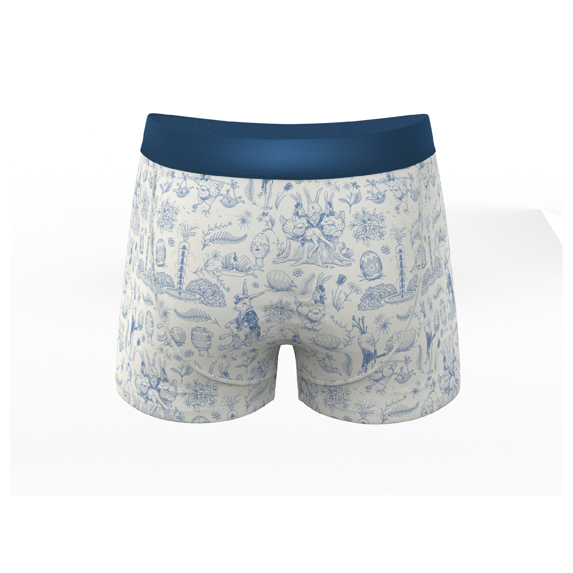 The Hot Cottontail | Easter Toile Ball Hammock® Pouch Trunks Underwear - Shinesty