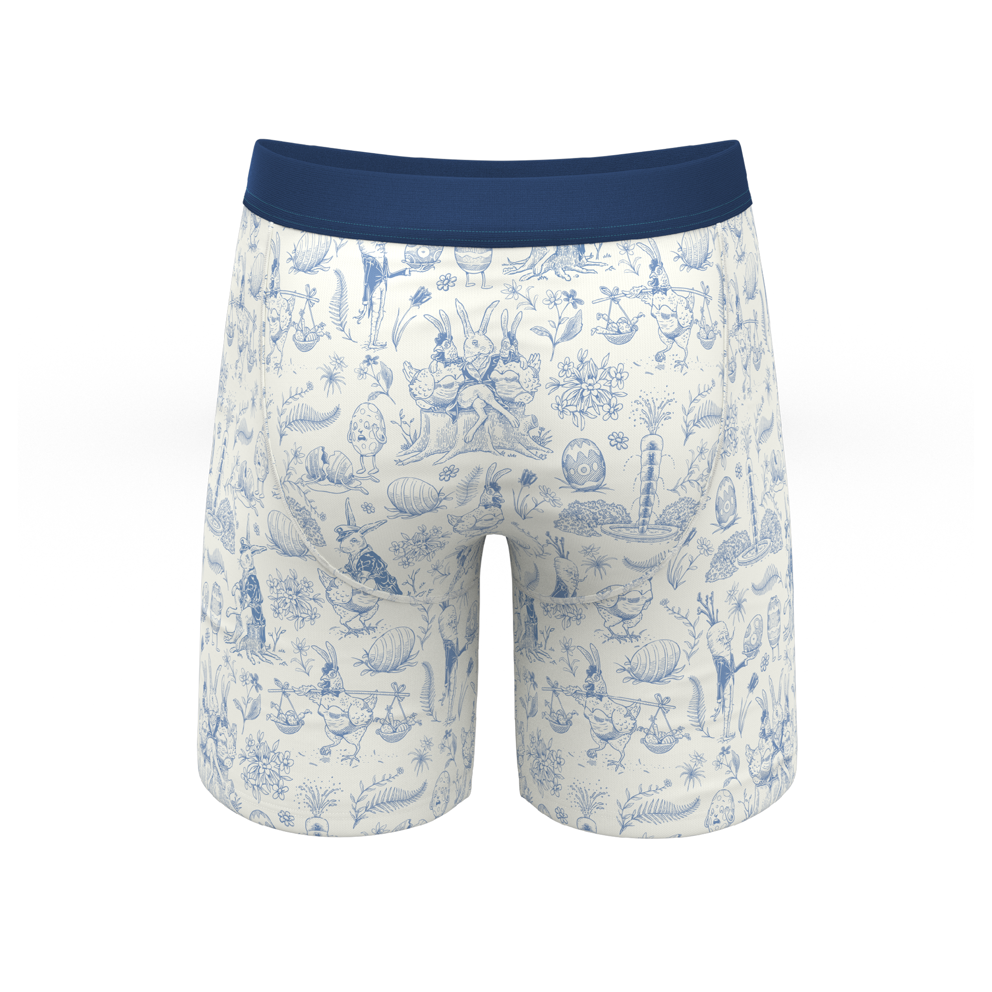 The Hot Cottontail | Easter Toile Ball Hammock® Boxer - Long Leg - Shinesty