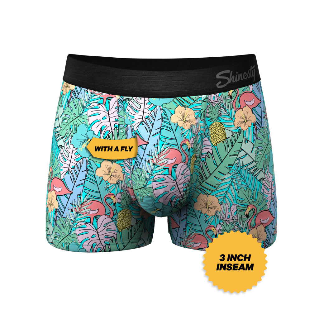 The Hot Tropic | Tropical Flamingo Ball Hammock® Pouch Trunks Underwear - Shinesty