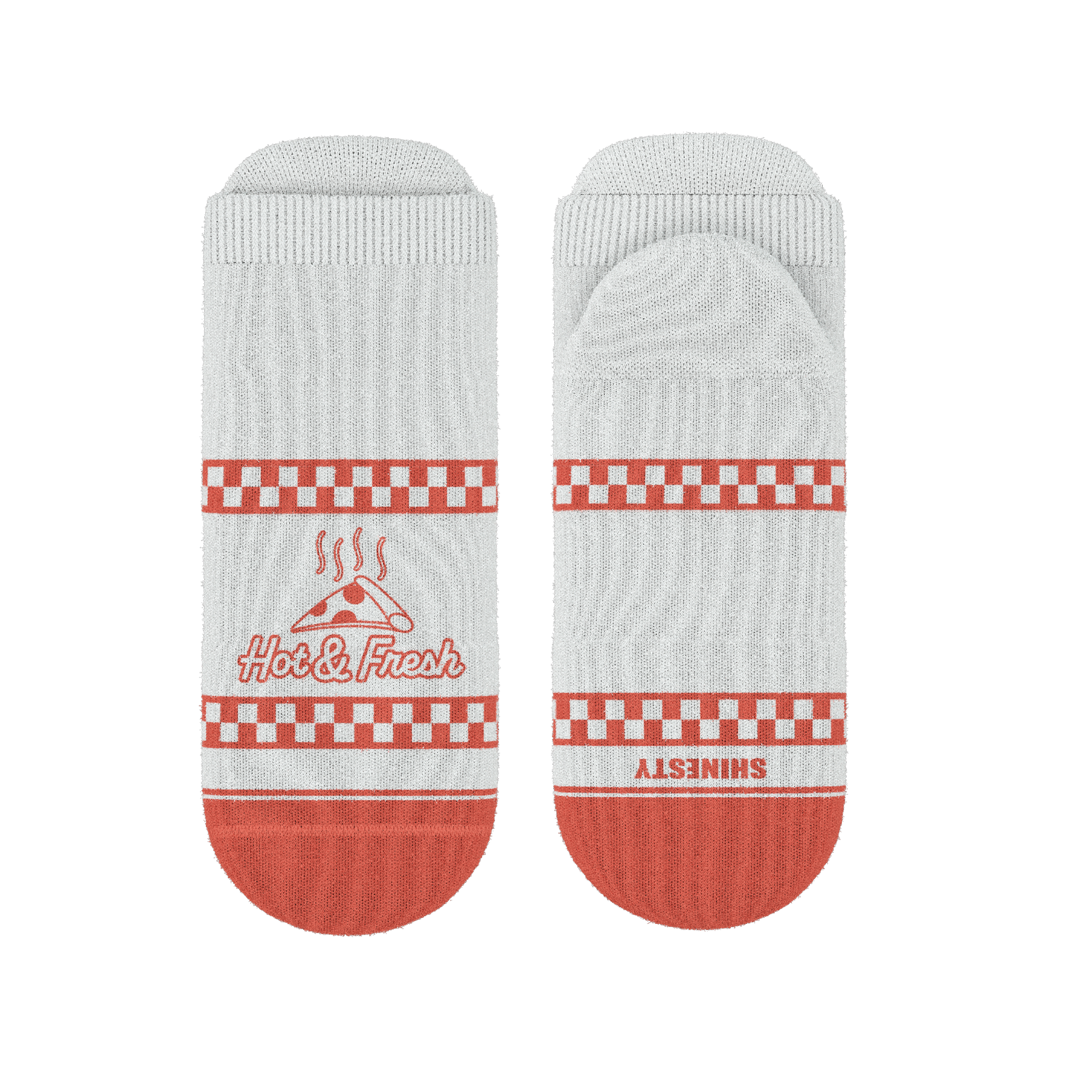 The Hot & Fresh | Pizza Box Heel Hammock™ Ankle Socks - Shinesty