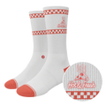 The Hot & Fresh | Pizza Box Heel Hammock™ Crew Socks - Shinesty