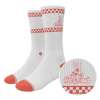 The Hot & Fresh | Pizza Box Heel Hammock™ Crew Socks - Shinesty