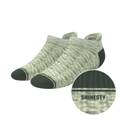 The Illusion | Green Pattern Heel Hammock™ Ankle Socks - Shinesty