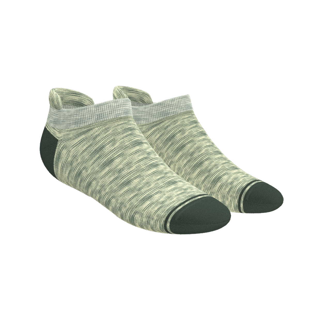 The Illusion | Green Pattern Heel Hammock™ Ankle Socks - Shinesty