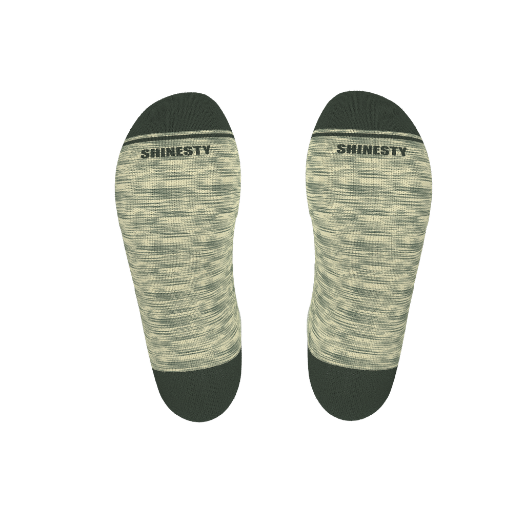 The Illusion | Green Pattern Heel Hammock™ Ankle Socks - Shinesty