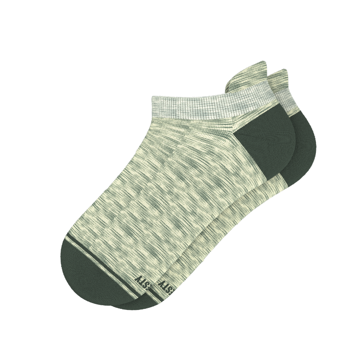 The Illusion | Green Pattern Heel Hammock™ Ankle Socks - Shinesty