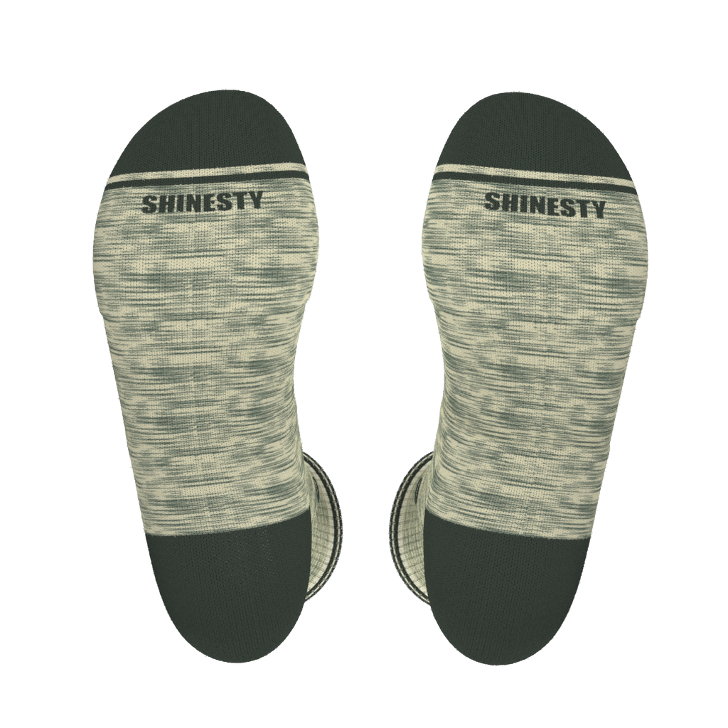 The Illusion | Green Pattern Heel Hammock™ Crew Socks - Shinesty