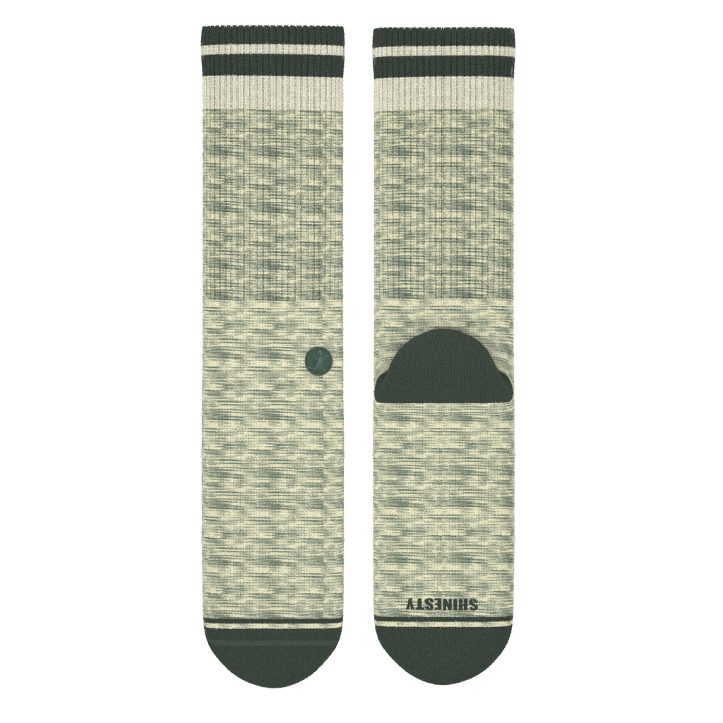 The Illusion | Green Pattern Heel Hammock™ Crew Socks - Shinesty