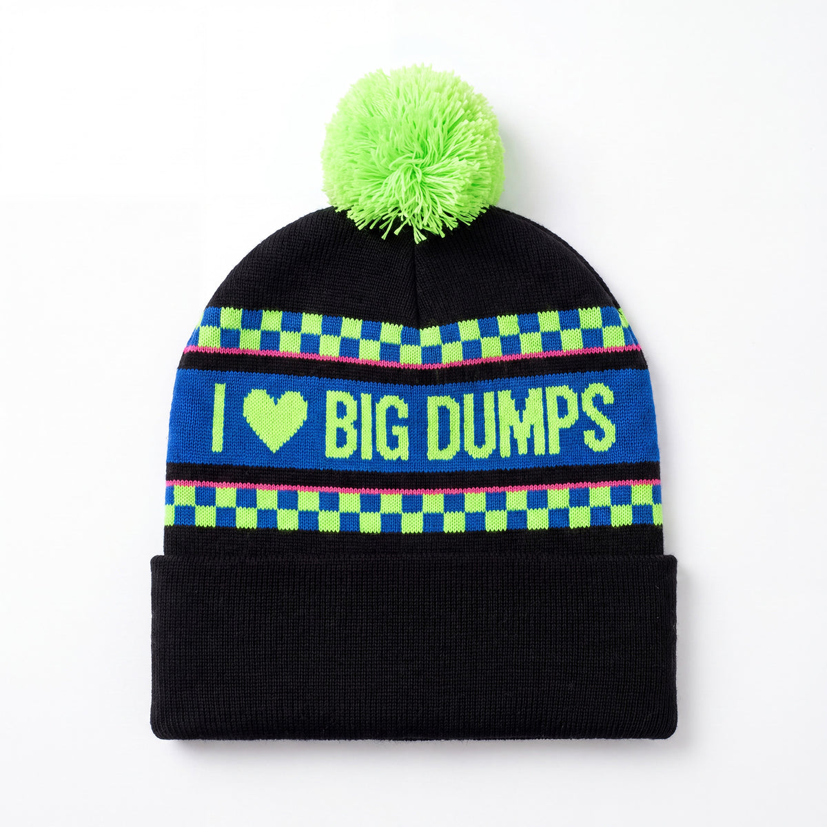 The I Love Big Dumps | 80s Retro Neon Ski Beanie - Shinesty
